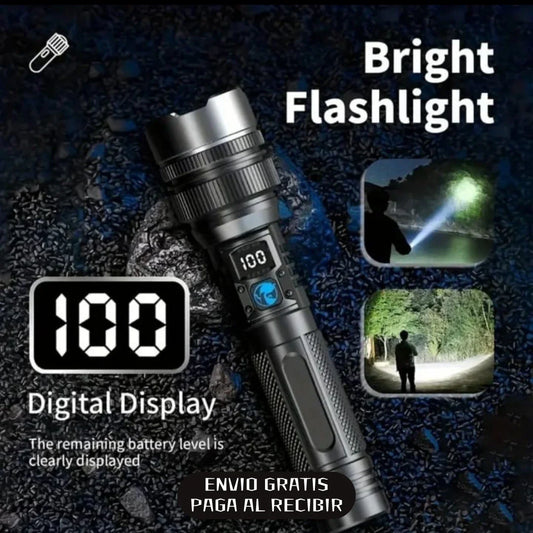 ✨Oferta de tiempo limitado ✨ Linterna láser PREMIUM PRO + recargable LED lúmenes altos