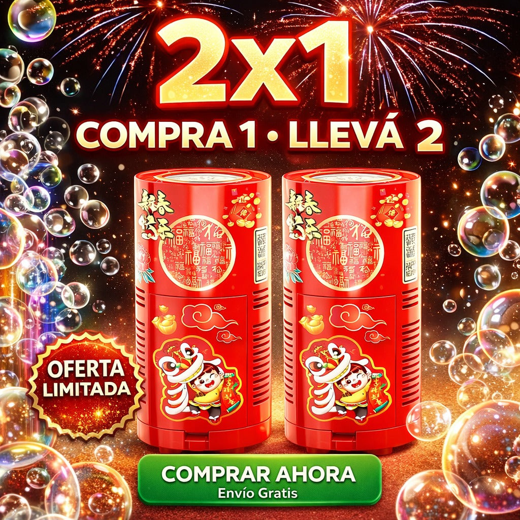 Máquina de burbujas navideña