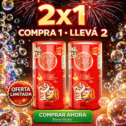 Máquina de burbujas navideña