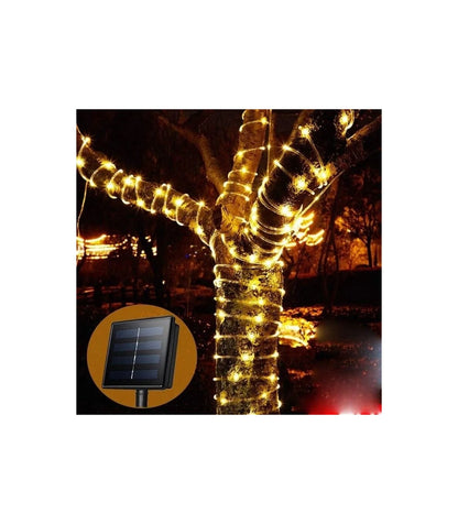 LUZ NAVIDEÑA SOLAR,  MANGUERA  10 METROS  CALIDO ☀️✨🎁