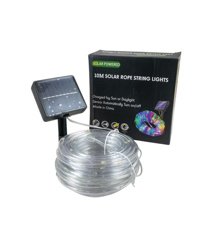 LUZ NAVIDEÑA SOLAR,  MANGUERA  10 METROS  CALIDO ☀️✨🎁